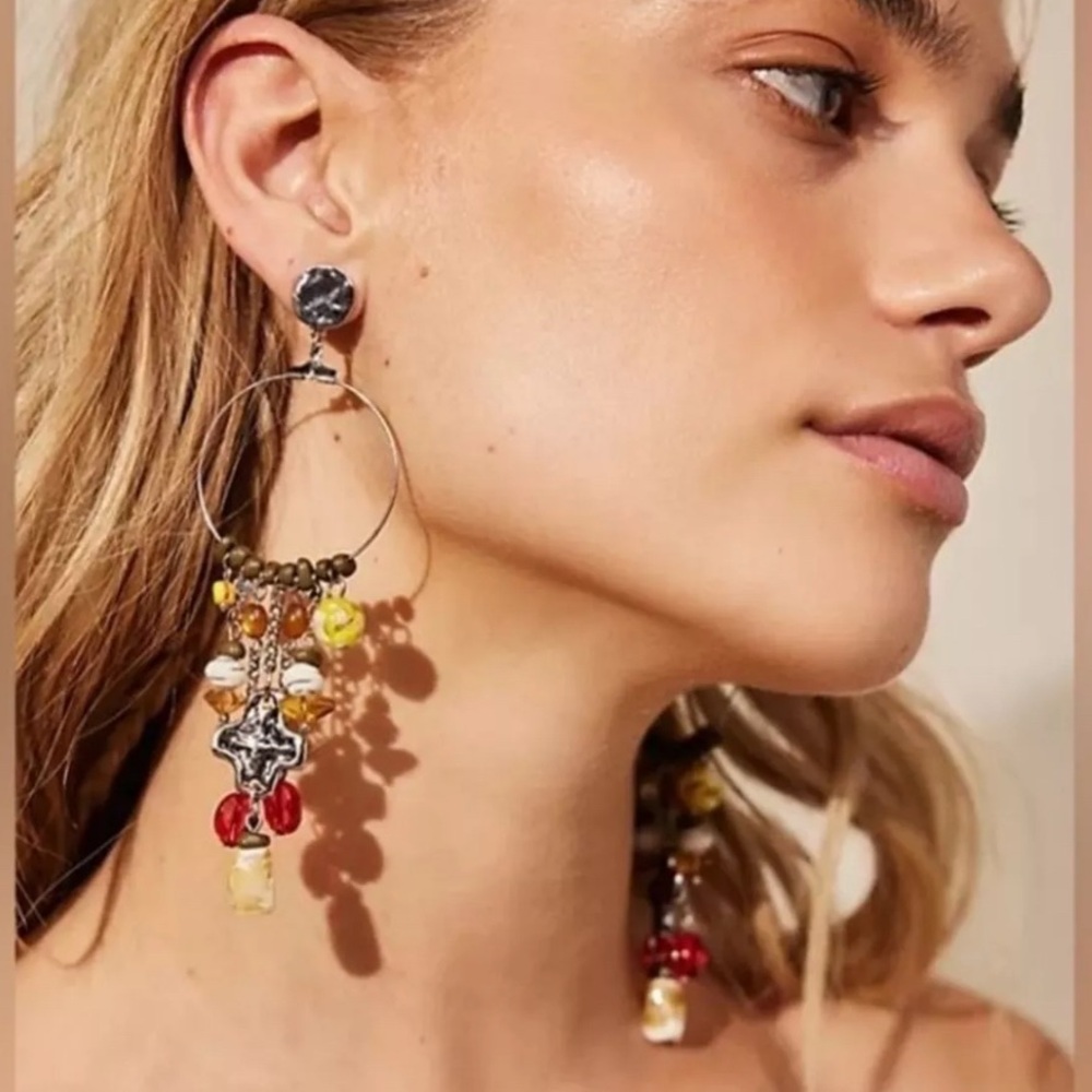 Free People Lola Hoops in Silver
